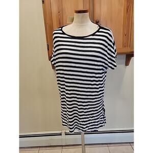 AUTHENTIC MICHAEL KORS BLACK & WHITE STRIPED SHIRT SIZE 2X. NEW TIE